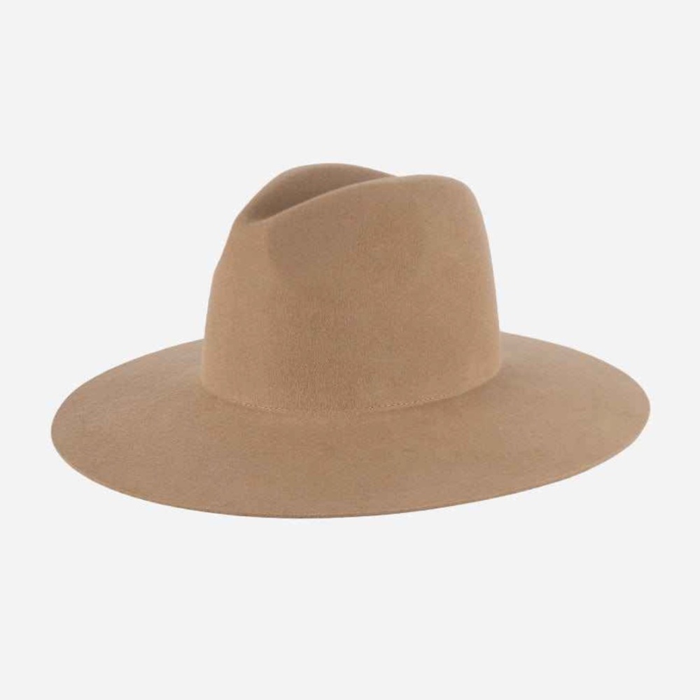 GIGI PIP EMMA WIDE BRIM FEDORA HAT IN TAN BOHO